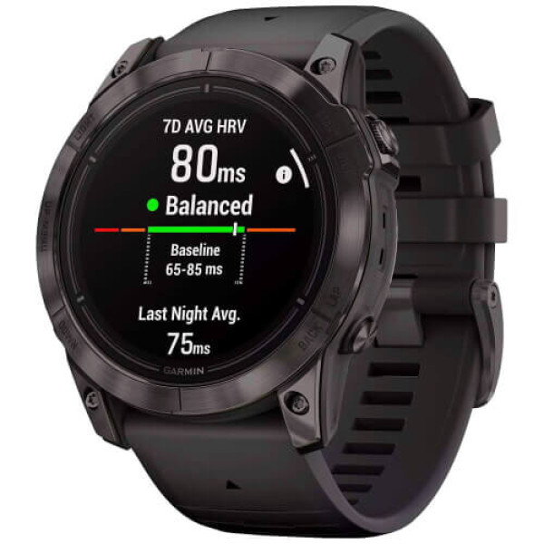 Смарт-годинник Garmin Epix Pro Gen 2 Sapphire 47mm Carbon Gray DLC Titanium with Black Band (010-02803-10/11) ГАРАНТІЯ 3 міс.
