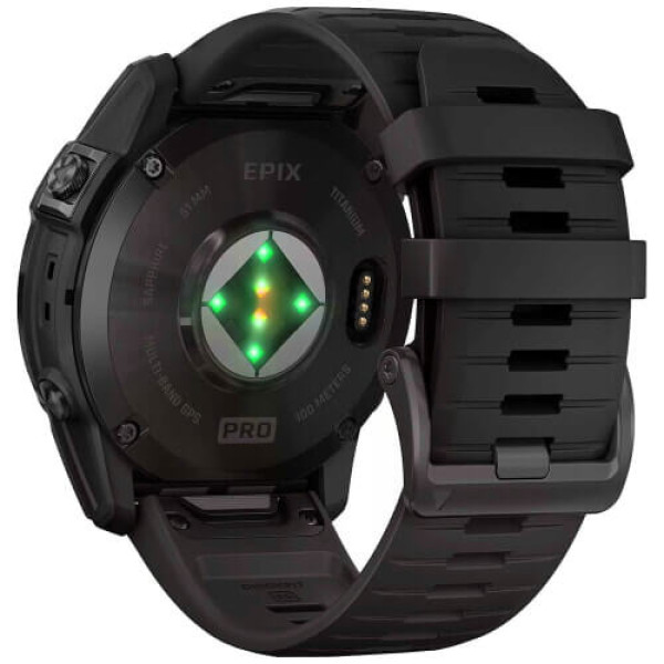 Смарт-годинник Garmin Epix Pro Gen 2 Sapphire 51mm Carbon Gray DLC Titanium with Black Band (010-02804-00/01) ГАРАНТІЯ 3 міс.