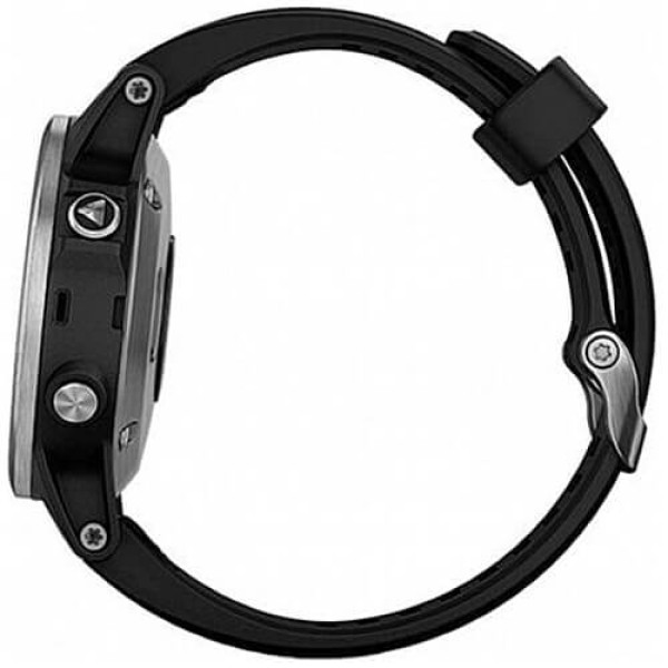 Смарт-годинник Garmin Fenix 5 Plus Silver with Black Silicone (010-01988-60) ГАРАНТІЯ 12 міс.