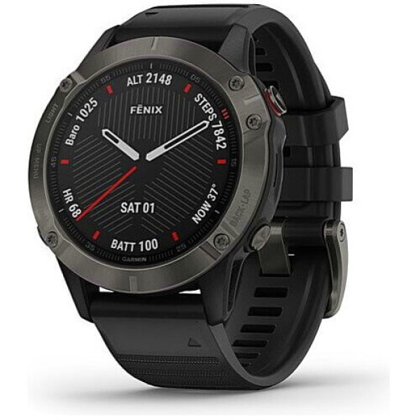 Смарт-годинник Garmin Fenix 6 Carbon Gray DLC with Black Band (010-02158-11) ГАРАНТІЯ 12 міс.
