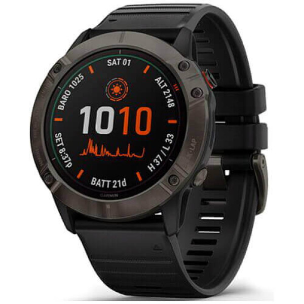 Смарт-годинник Garmin Fenix ​​6X Pro Solar Titanium 12 міс.
