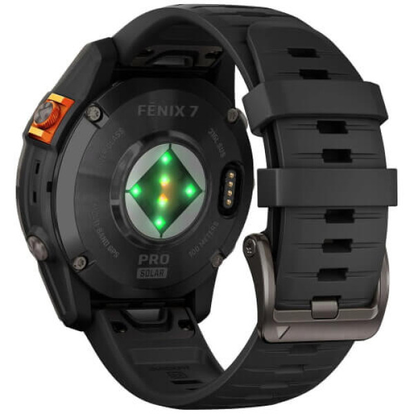 Смарт-годинник Garmin Fenix 7 Pro Sapphire Solar Carbon G. DLC Tit. with Black Band (010-02777-10/11)