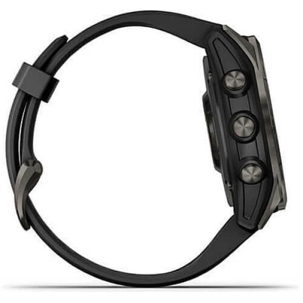 Смарт-годинник Garmin Fenix 7S Sapphire Solar Carbon Grey DLC Titanium with Black Band (010-02539-25) ГАРАНТІЯ 3 міс.