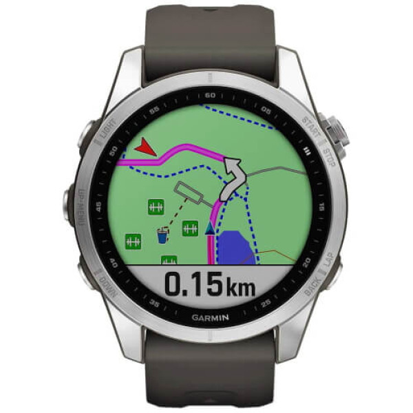 Смарт-годинник Garmin Fenix 7S Silver with Graphite Band (010-02539-00/01) ГАРАНТІЯ 3 міс.