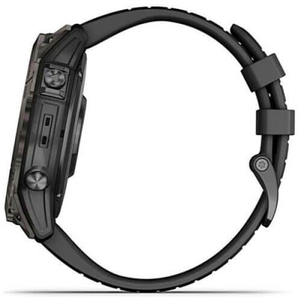 Смарт-годинник Garmin Fenix 7X Sapphire Solar Carbon G. DLC Tit. with Black Band (010-02778-10/11) ГАРАНТІЯ 12 міс.