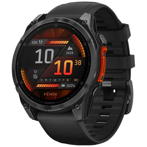 Смарт-годинник Garmin Fenix ​​8 51mm AMOLED Slate Gray with Black Silicone Band (010-02905-00) (Уцінка)