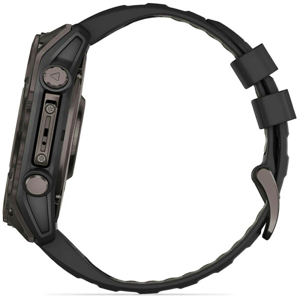 Смарт-годинник Garmin Fenix 8 51mm AMOLED Sapphire Carbon Gray DLC Titanium w. Black/Pebble Gray S. Band (010-02905-20/21) ГАРАНТІЯ 12 міс.