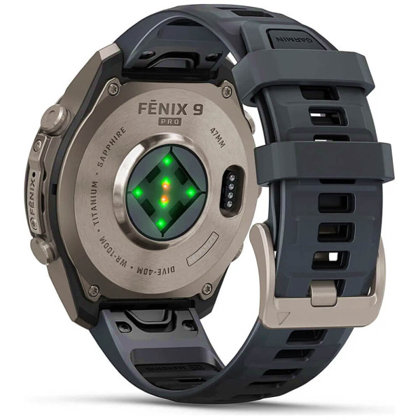 Смарт-годинник Garmin Fenix 9 Pro inReach 47mm Titanium with Graphite/Black Silicone Band (010-04336-20/21) ГАРАНТІЯ 3 міс.