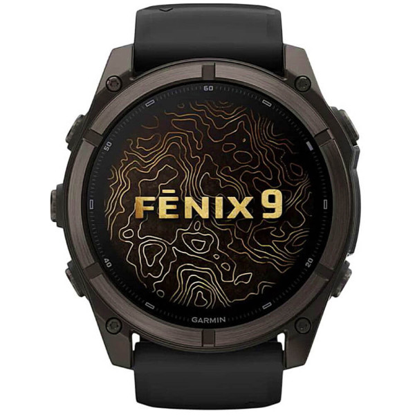 Смарт-годинник Garmin Fenix 9 51mm Carbon Gray DLC Titanium with Black Silicone Band (010-04763-10/11) ГАРАНТІЯ 12 міс.
