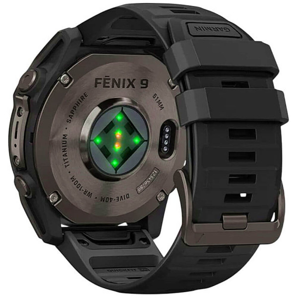 Смарт-годинник Garmin Fenix 9 51mm Carbon Gray DLC Titanium with Black Silicone Band (010-04763-10/11) ГАРАНТІЯ 3 міс.