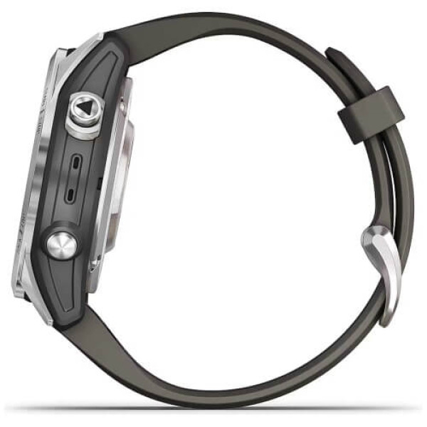 Смарт-годинник Garmin Fenix7S Pro Solar Silver with Graphite Band (010-02776-00/01) ГАРАНТІЯ 3 міс.