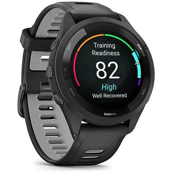Смарт-годинник Garmin Forerunner 265 Black Bezel and Case w. Black/Powder Gray Silicone Band (010-02810-00/10/50) ГАРАНТІЯ 12 міс.