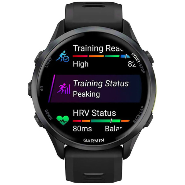 Смарт-годинник Garmin Forerunner 970 Carbon Gray DLC Titanium w. Black Case and Black/Translucent W. Band (010-02969-00/10) ГАРАНТІЯ 3 міс.