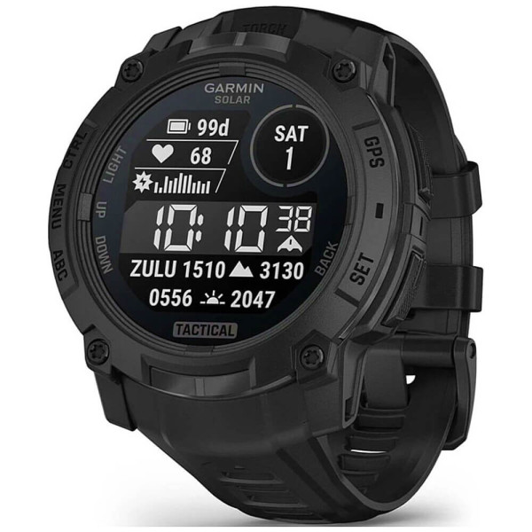 Смарт-годинник Garmin Instinct 3 50mm Solar Tactical Edition Black with Black Band (010-02935-50/90) ГАРАНТІЯ 12 міс.