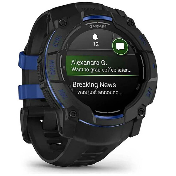 Смарт-годинник Garmin Instinct 3 50mm AMOLED Black with Black Band (010-03020-03) ГАРАНТІЯ 3 міс.