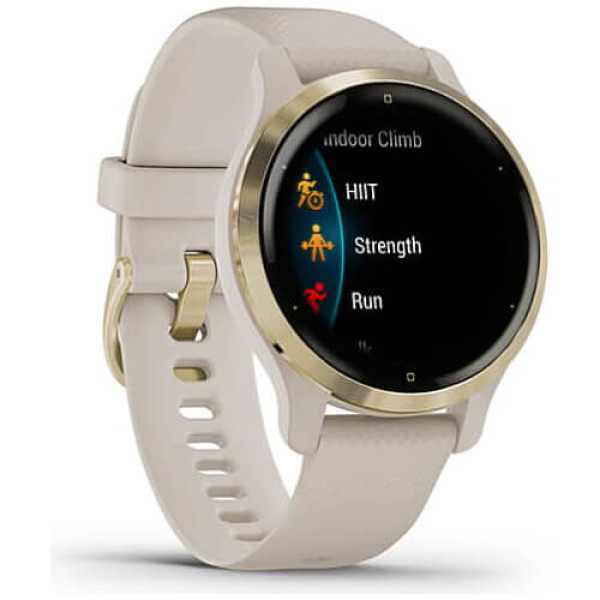 Смарт-годинник Garmin Venu 2S Light Gold Stainless Steel Bezel with Light Sand Case (010-02429-01/11) ГАРАНТІЯ 12 міс.