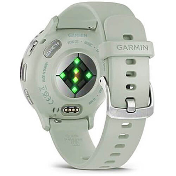 Смарт-годинник Garmin Venu 3S Silver Stainless Steel Bezel with Sage Gray Case and Silicone Band (010-02785-01)
