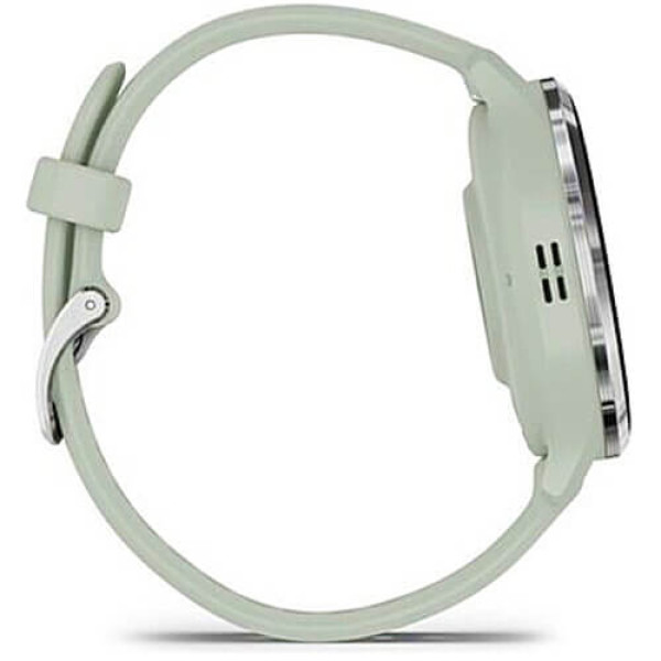 Смарт-годинник Garmin Venu 3S Silver Stainless Steel Bezel with Sage Gray Case and Silicone Band (010-02785-01)