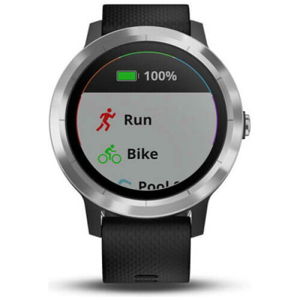 Смарт-годинник Garmin Vivoactive 3 Black with Stainless Hardware (010-01769-02) ГАРАНТІЯ 12 міс.