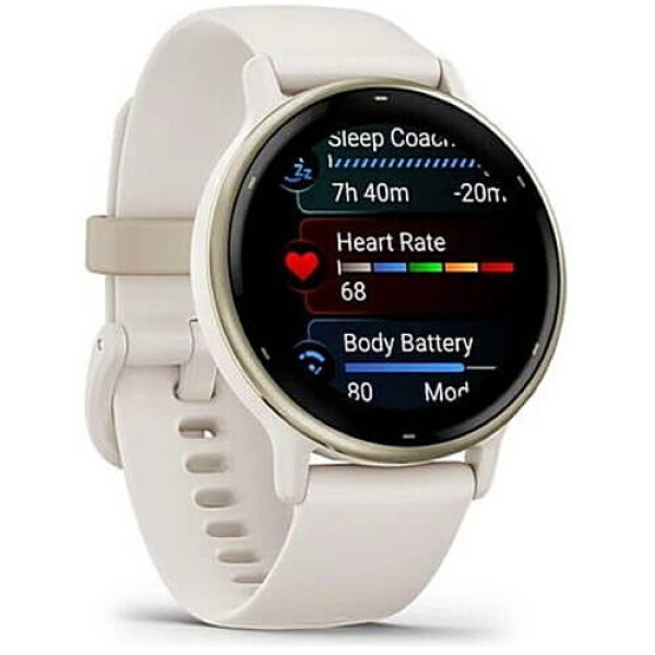 Смарт-годинник Garmin vivoactive 5 Cream Gold Aluminum Bezel with Ivory Case and Silicone Band (010-02862-11) ГАРАНТІЯ 3 міс.