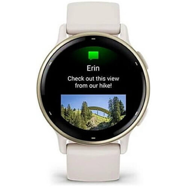 Смарт-годинник Garmin vivoactive 5 Cream Gold Aluminum Bezel with Ivory Case and Silicone Band (010-02862-11) ГАРАНТІЯ 3 міс.