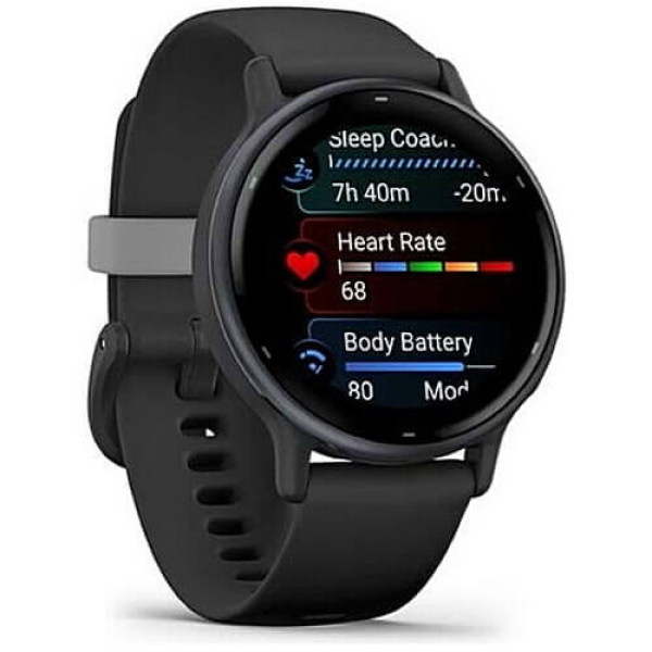 Смарт-годинник Garmin Vivoactive 5 Slate Aluminum Bezel with Black Case and Silicone Band (010-02862-10/50) ГАРАНТІЯ 3 міс.