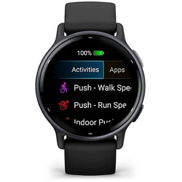 Смарт-годинник Garmin Vivoactive 5 Slate Aluminum Bezel with Black Case and Silicone Band (010-02862-10/50) ГАРАНТІЯ 3 міс.