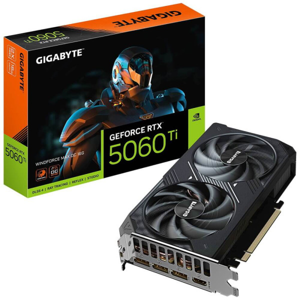 Відеокарта GIGABYTE GeForce RTX 5060 Ti WINDFORCE MAX OC 16G (GV-N506TWF2MAX OC-16GD)