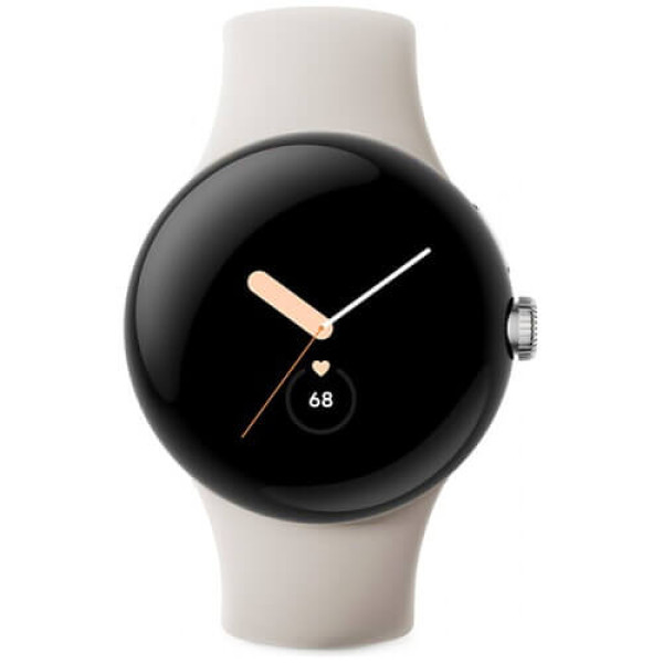 Смарт-годинник Google Pixel Watch LTE Polished Silver Case/Chalk Active Band