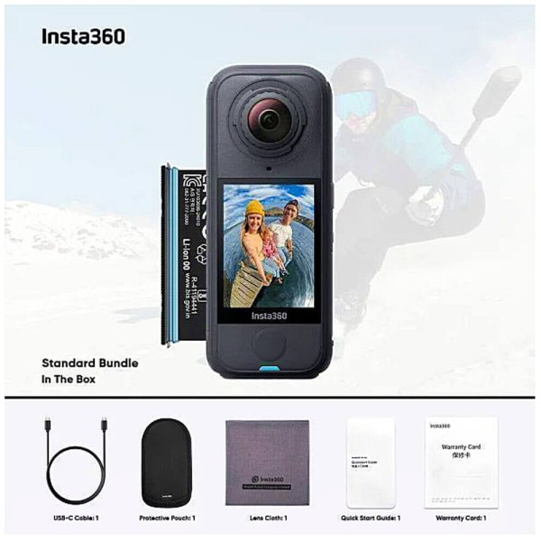 Екшн-камера Insta360 X4 Air Standard Bundle Black (CINSAAFA-SE01)
