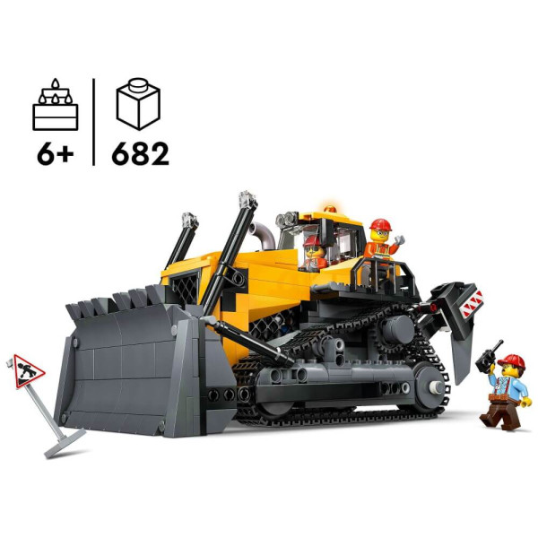 Блоковий конструктор LEGO City Жовтий бульдозер (60466)