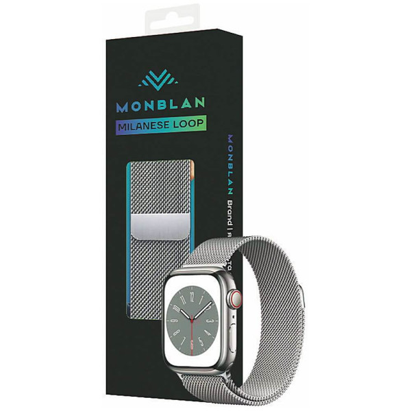 Ремінець Monblan для Apple Watch 44/45/46/49mm Milanese Series Silver