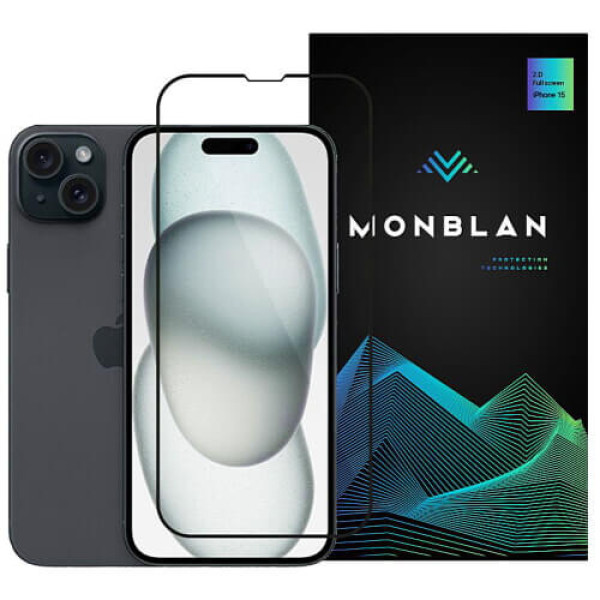 Захисне скло Monblan for iPhone 16/15/14 Pro 2.5D Anti Static 0.26mm (Black)
