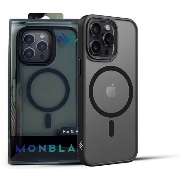 Чохол Monblan for iPhone 15 Pro Magnetic Matte Series (Black)