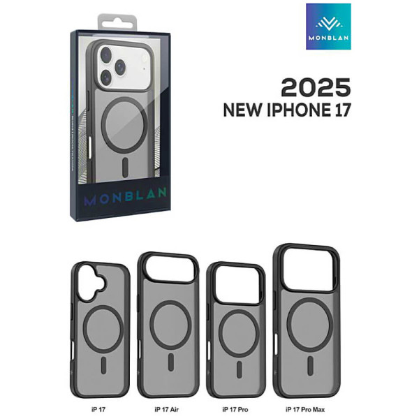 Чохол Monblan for iPhone 17 Pro Magnetic Matte Series (Black)