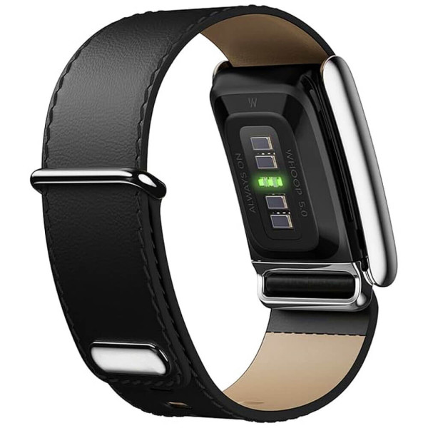 Ремінець для фітнес-браслета Monblan Whoop 5.0 MG Leather Series (Black)