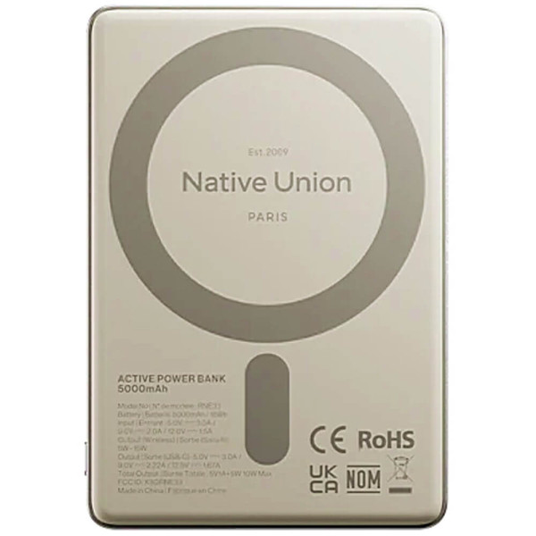 Додатковий акумулятор Native Union Active Magnetic Power Bank 5000mAh Sandstone (ACTPB-5KMS-SAN)