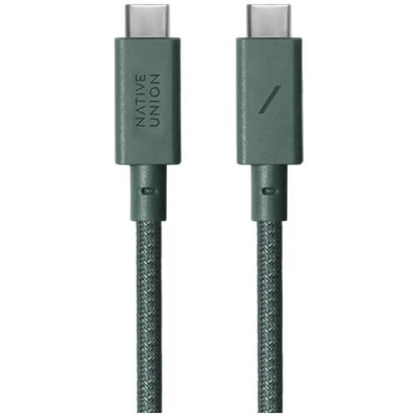 Кабель Native Union Anchor Cable USB-C to USB-C Pro 240W Slate Green (3 m) (ACABLE-C-GRN-NP)