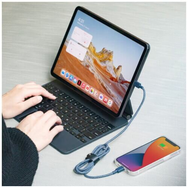 Кабель Native Union Belt Cable USB-C to Lightning Sage (1.2 m) (BELT-CL-GRN-2-NP)