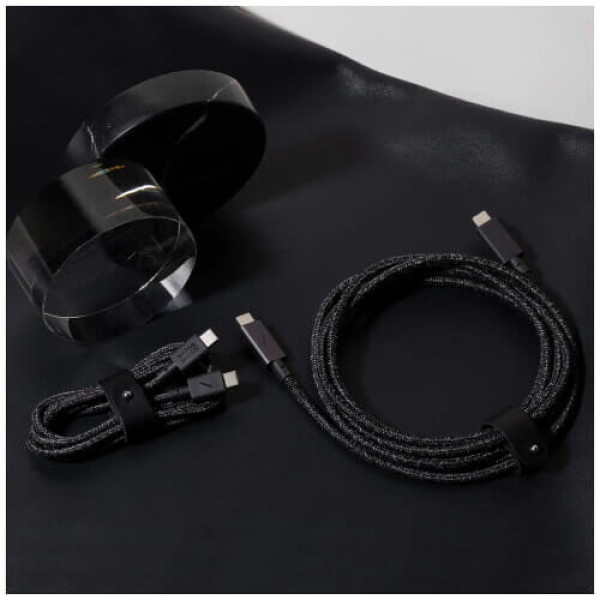 Кабель Native Union Belt Cable USB-C to USB-C Cosmos Black (1.2 m) (BELT-C-CS-BLK-2-NP)