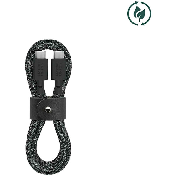 Кабель Native Union Belt XL Cable USB-C to USB-C Cosmos Black (3 m) (BELT-XL-C-COS-3-NP)