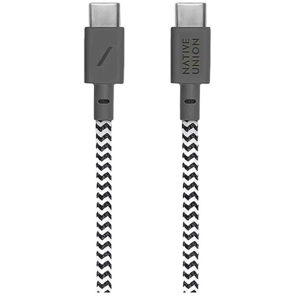 Кабель Native Union Belt XL Cable USB-C to USB-C Cosmos Zebra (3 m) (BELT-XL-C-ZEB-3-NP)