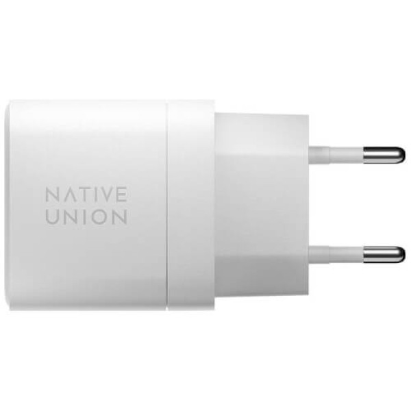 Мережевий зарядний пристрій Native Union Fast GaN Charger PD 35W Dual USB-C Port White (FAST-PD35-WHT-EU)