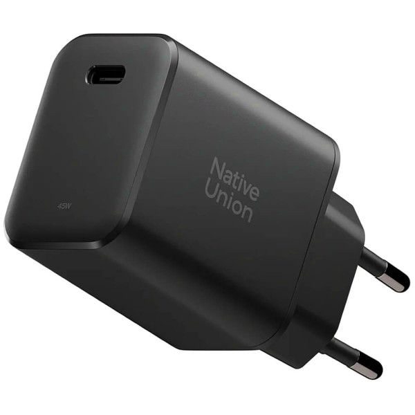 Мережевий зарядний пристрій Native Union Fast GaN Charger PD 45W USB-C Port Black (FAST-PD45-BLK-EU)