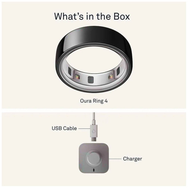 Смарт-кільце Oura Ring 4 Black Size 13 (JZ90-54144-13)