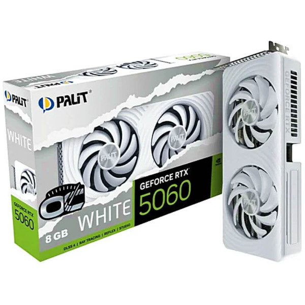 Відеокарта Palit GeForce RTX 5060 White OC (NE75060U19P1-GB2063M)