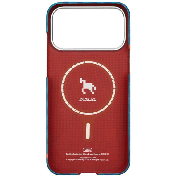Чохол Pitaka Edge Ultra-Slim Case Happiness Rides Indigo for iPhone 17 Pro (HR1702P)