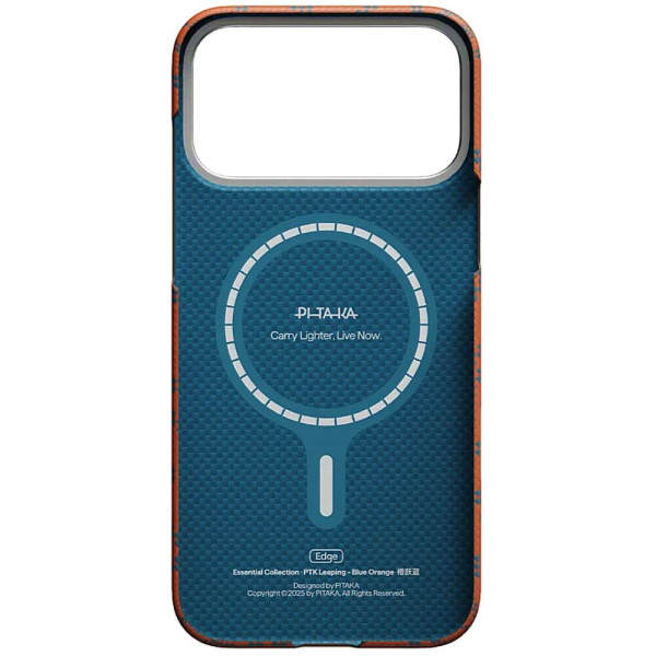 Чохол Pitaka Edge Ultra-Slim Case Monogram Blue/Orange для iPhone 17 Pro Max (KI1703PTKP)