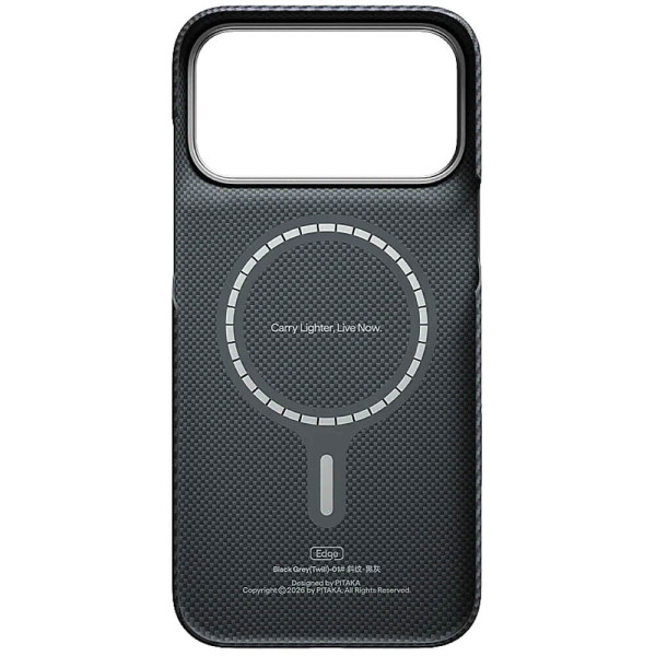 Чохол Pitaka Edge Ultra-Slim Case Twill Black/Grey for iPhone 18 Pro Max/17 Pro Max (KI1801PM)