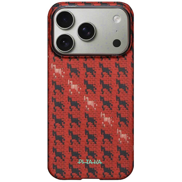 Чохол Pitaka Edge Ultra-Slim Case Happiness Rides Maroon для iPhone 17 Pro (HR1708P)
